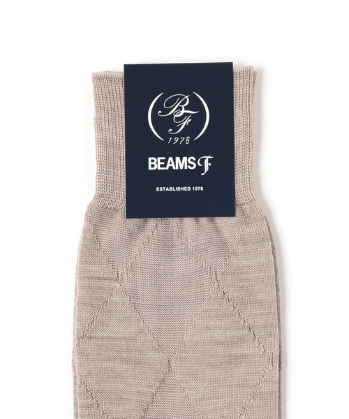 BEAMS F（ビームスエフ）の「BEAMS F / ウール アーガイルソックス（ソックス/靴下・メンズ・ブラウン系その他3/ブルー系その他3/チャコールグレー/ネイビー/ブラウン/オフホワイト・ONE SIZE）」の7枚目の写真