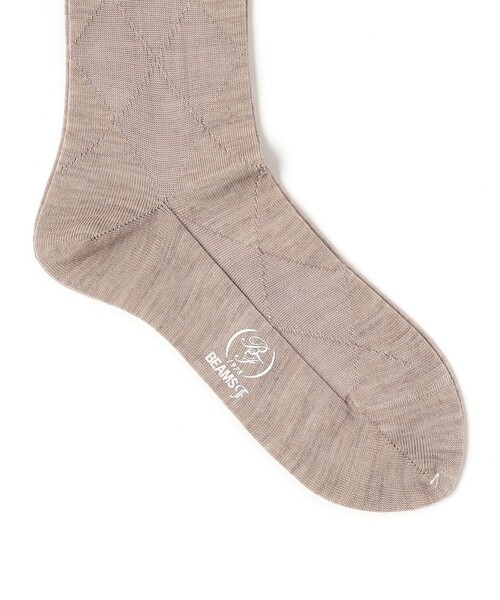 BEAMS F（ビームスエフ）の「BEAMS F / ウール アーガイルソックス（ソックス/靴下・メンズ・ブラウン系その他3/ブルー系その他3/チャコールグレー/ネイビー/ブラウン/オフホワイト・ONE SIZE）」の8枚目の写真