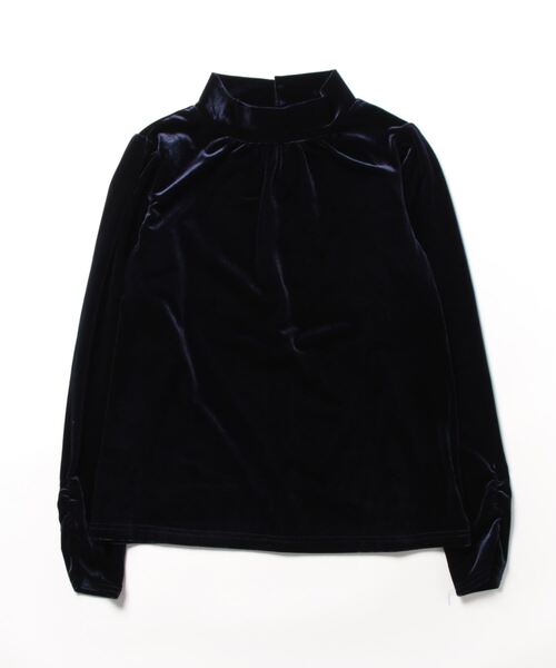 PREFERIR（プレフェリール）の「ハイネック ベロア プルオーバー（ニット/セーター・レディース・ネイビー/モカ/ブラック・MEDIUM/LARGE）」の8枚目の写真