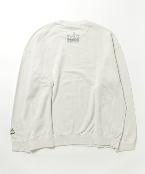 UCLA(ユーシーエルエー)の「【UCLA】 320g裏毛 ピグメント クルーネックトレーナー(スウェット・メンズ・アイボリー/ネイビー/イエロー・2/3)」の4枚目の写真