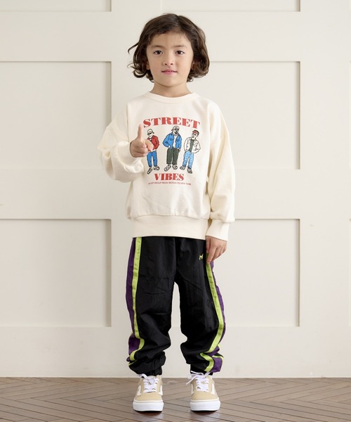 Life Support Products(ライフサポートプロダクツ)の「裏毛プリントワイドトレーナー(80~150cm)(スウェット・キッズ・アイボリー/レッド/ブラウン/ブルー/マスタード/オフホワイト/パープル/杢グレー/ブラック/グリーン・80/90/95/100/110/140/150/120/130)」の15枚目の写真