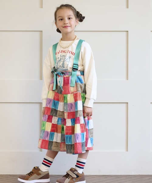 Life Support Products(ライフサポートプロダクツ)の「裏毛プリントワイドトレーナー(80~150cm)(スウェット・キッズ・アイボリー/レッド/ブラウン/ブルー/マスタード/オフホワイト/パープル/杢グレー/ブラック/グリーン・80/90/95/100/110/140/150/120/130)」の19枚目の写真