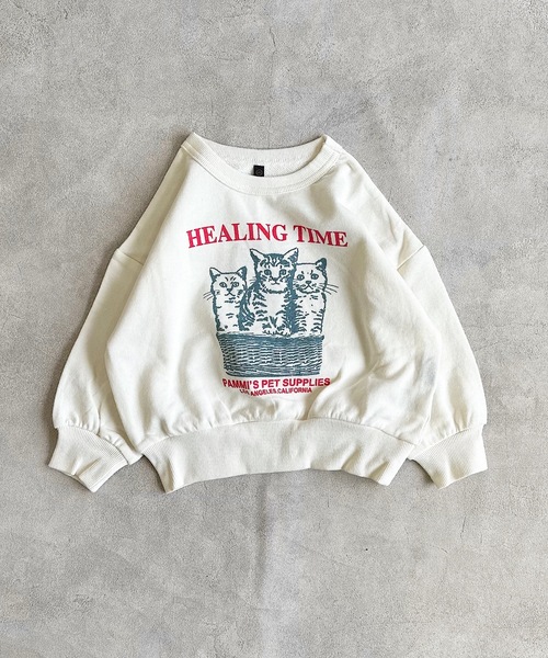 Life Support Products(ライフサポートプロダクツ)の「裏毛プリントワイドトレーナー(80~150cm)(スウェット・キッズ・アイボリー/レッド/ブラウン/ブルー/マスタード/オフホワイト/パープル/杢グレー/ブラック/グリーン・80/90/95/100/110/140/150/120/130)」の18枚目の写真