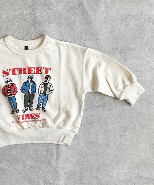 Life Support Products(ライフサポートプロダクツ)の「裏毛プリントワイドトレーナー(80~150cm)(スウェット・キッズ・アイボリー/レッド/ブラウン/ブルー/マスタード/オフホワイト/パープル/杢グレー/ブラック/グリーン・80/90/95/100/110/140/150/120/130)」の13枚目の写真