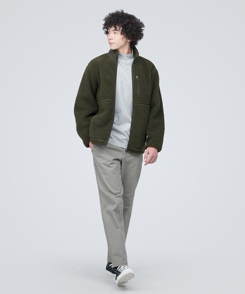 新品未使用品‼️ イカク｜ボアフリースセットアップ グリーン　Mサイズ WILD THINGS ワイルドシングス フラッフィーボア ジップ