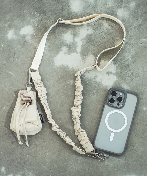 セール】【全機種対応】スマホケースに挟むだけ！ ミニ巾着