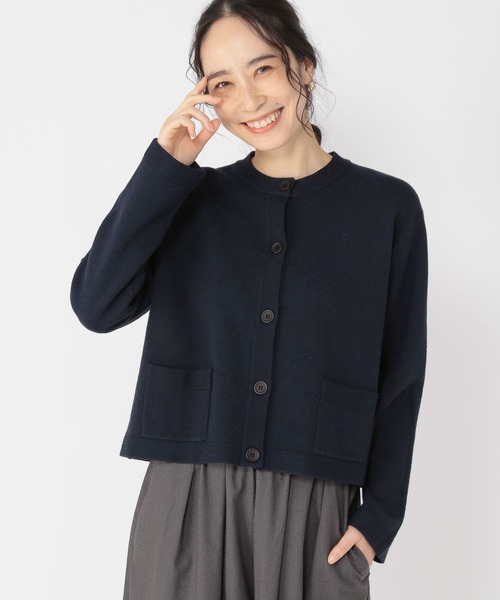 studio CLIP(スタディオクリップ)の「【マシンウォッシャブル/速乾】ソフィニー12ゲージジャケットカーディガン(カーディガン/ボレロ・レディース・ライトグレー/ライトブルー/ネイビー/オフホワイト・LARGE/MEDIUM)」の4枚目の写真