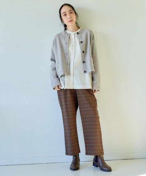 studio CLIP(スタディオクリップ)の「【マシンウォッシャブル/速乾】ソフィニー12ゲージジャケットカーディガン(カーディガン/ボレロ・レディース・ライトグレー/ライトブルー/ネイビー/オフホワイト・LARGE/MEDIUM)」の6枚目の写真