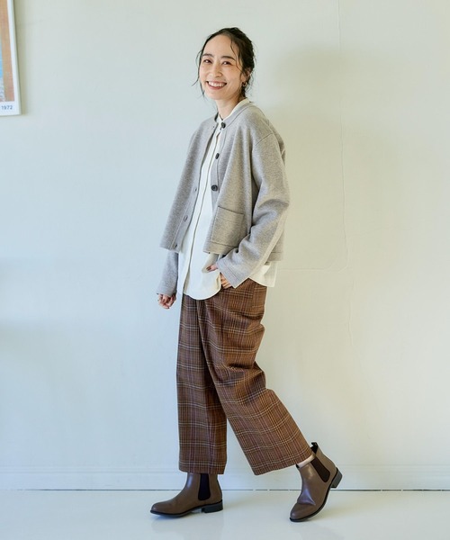 studio CLIP(スタディオクリップ)の「【マシンウォッシャブル/速乾】ソフィニー12ゲージジャケットカーディガン(カーディガン/ボレロ・レディース・ライトグレー/ライトブルー/ネイビー/オフホワイト・LARGE/MEDIUM)」の7枚目の写真