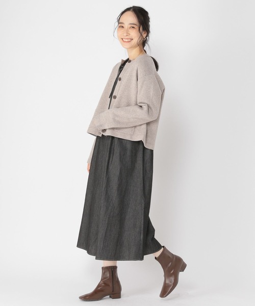 studio CLIP(スタディオクリップ)の「【マシンウォッシャブル/速乾】ソフィニー12ゲージジャケットカーディガン(カーディガン/ボレロ・レディース・ライトグレー/ライトブルー/ネイビー/オフホワイト・LARGE/MEDIUM)」の10枚目の写真