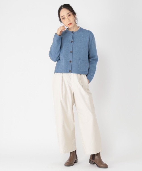 studio CLIP(スタディオクリップ)の「【マシンウォッシャブル/速乾】ソフィニー12ゲージジャケットカーディガン(カーディガン/ボレロ・レディース・ライトグレー/ライトブルー/ネイビー/オフホワイト・LARGE/MEDIUM)」の11枚目の写真