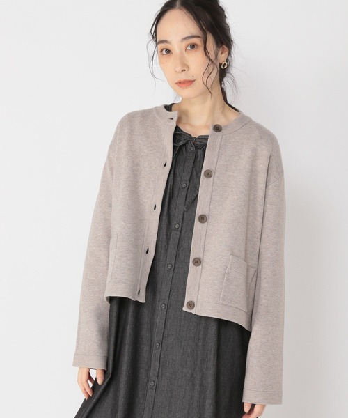 studio CLIP(スタディオクリップ)の「【マシンウォッシャブル/速乾】ソフィニー12ゲージジャケットカーディガン(カーディガン/ボレロ・レディース・ライトグレー/ライトブルー/ネイビー/オフホワイト・LARGE/MEDIUM)」の15枚目の写真