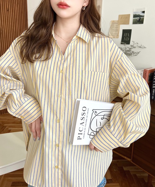 PLATS PLATS マルチカラーストライプ長袖トップス PLATS PLATS マルチカラーストライプ長袖トップス PLST(プラステ)公式