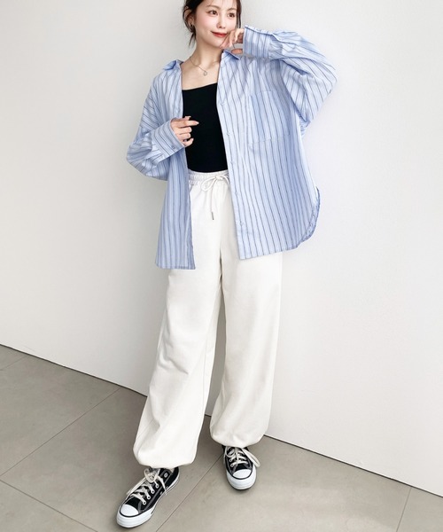 新品未使用 EZUMi エズミ マルチストライプ 長袖 シャツ ブラウス セール】【累計販売枚数10万枚突破！】先染めストライプ＆ギンガム