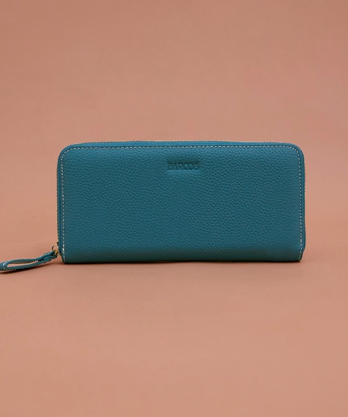 セール】【BARCOS/バルコス】シュリンクレザーラウンド型ウォレット