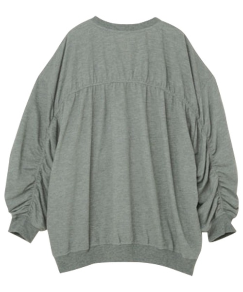 RANAN（ラナン）の「[24AW新色追加]バックギャザーVネックスウェット（Tシャツ/カットソー・レディース・ブラック/グレー/アイボリー/モカ・L/M/LL/S）」の8枚目の写真