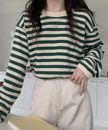 NANEA | ボーダー　長袖トップス(ニット/セーター)