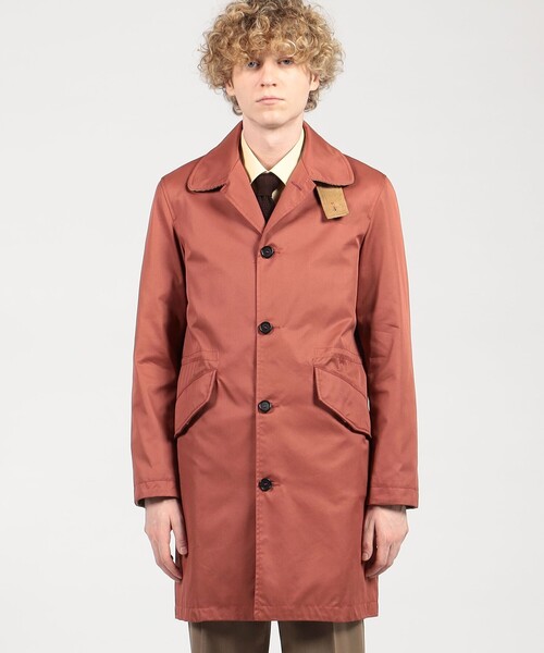 セール】CARUSO コットンナイロン バルカラーコート（ステンカラー