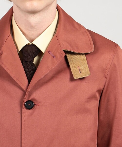 セール】CARUSO コットンナイロン バルカラーコート（ステンカラー