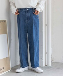 タックデニムワイドパンツ 991583