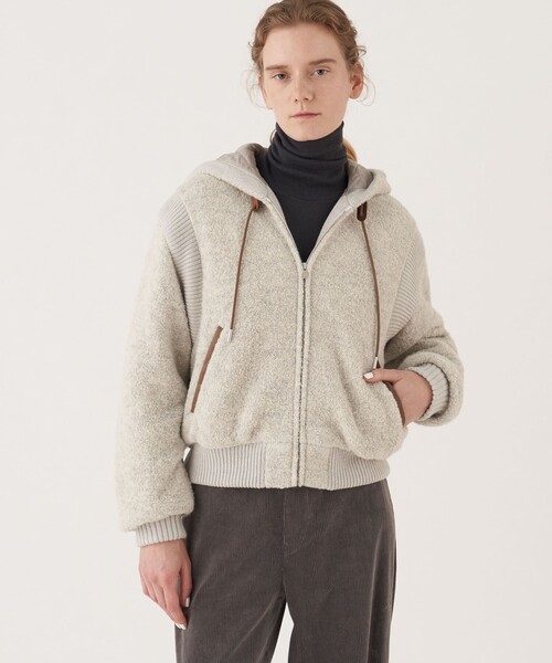 美品✨GALERIE VIE カーリーコーテッド フーデッドブルゾン 2023 