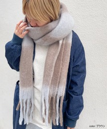 OLD BETTY'S | ふわふわボリューム チェックマフラー(マフラー)