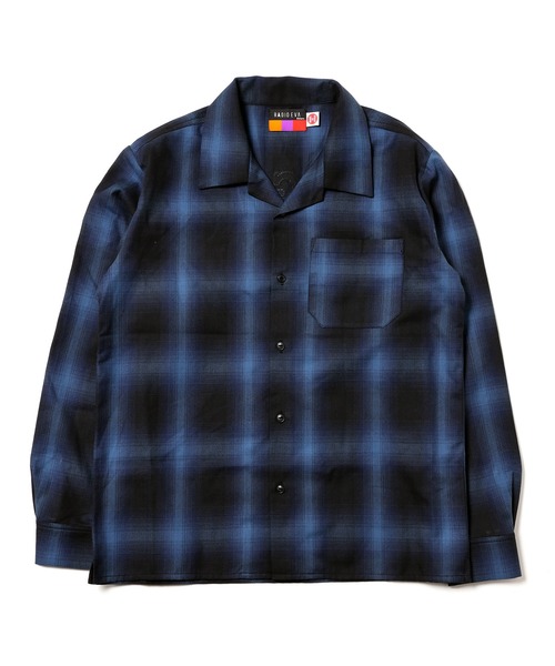 RADIO EVA(ラヂオエヴァ)の「RADIO EVA A189 Longinus OPEN NECKED OMBRE CHECKED SHIRTS(シャツ/ブラウス・メンズ・ホワイト/ブラウン/レッド/ブルー・FREE)」の3枚目の写真