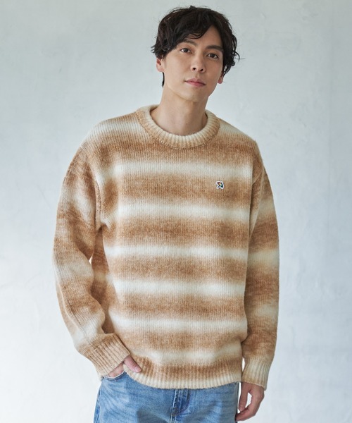 Arnold Palmer（アーノルドパーマー）の「グラデーション ボーダーニット シェア プルオーバー（ニット/セーター・レディース・ブルー/ライトベージュ/ブラック・M/S/L/XS/LL）」の15枚目の写真