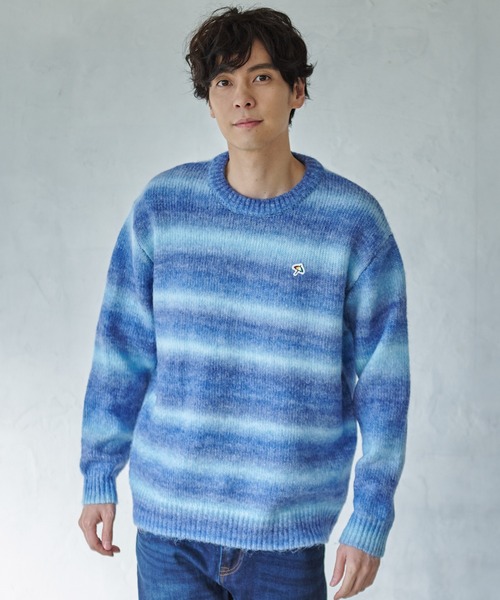 Arnold Palmer（アーノルドパーマー）の「グラデーション ボーダーニット シェア プルオーバー（ニット/セーター・レディース・ブルー/ライトベージュ/ブラック・M/S/L/XS/LL）」の20枚目の写真