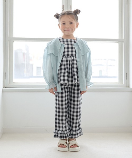 Lycee mine（リセマイン）の「セーラーカラー前後2wayオーバーサイズブラウス（シャツ/ブラウス・キッズ・ラベンダー/ミント/ブルーグレー/ブラック/オフホワイト/クリーム・110cm/100cm/130cm/120cm/140cm/150cm）」の19枚目の写真