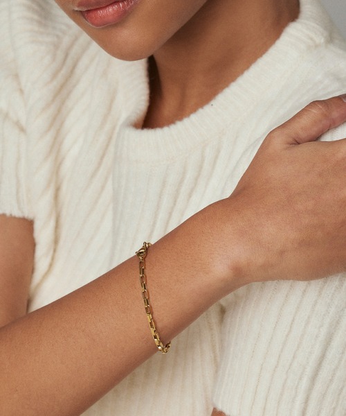 CENE（セネ）の「【CENE】セネ/スクエアチェーンブレスレット（ブレスレット・レディース・ゴールド/シルバー・FREE）」の4枚目の写真