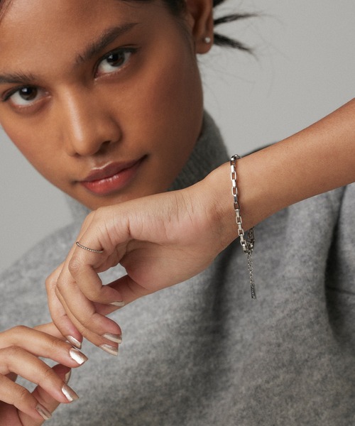 CENE（セネ）の「【CENE】セネ/スクエアチェーンブレスレット（ブレスレット・レディース・ゴールド/シルバー・FREE）」の5枚目の写真