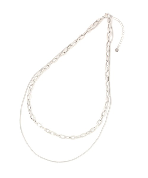 BAYFLOW（ベイフロー）の「CS2連チェーンネックレス（ネックレス・レディース・イエロー/ライトグレー・FREE）」の4枚目の写真