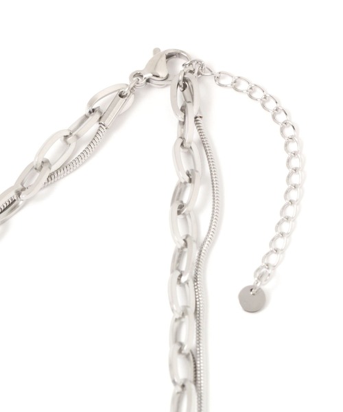 BAYFLOW（ベイフロー）の「CS2連チェーンネックレス（ネックレス・レディース・イエロー/ライトグレー・FREE）」の3枚目の写真