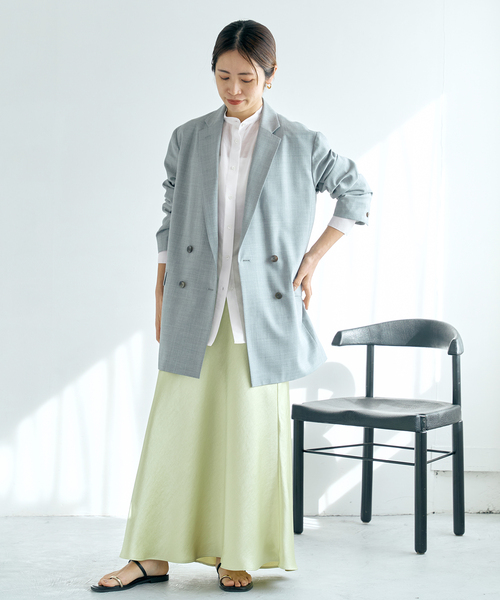 IENA（イエナ）の「コットンシルクバックギャザーシャツ（シャツ/ブラウス・レディース・ホワイト/ピンク/エメラルドブルー・36/38）」の9枚目の写真