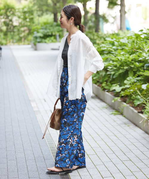 IENA（イエナ）の「コットンシルクバックギャザーシャツ（シャツ/ブラウス・レディース・ホワイト/ピンク/エメラルドブルー・36/38）」の13枚目の写真