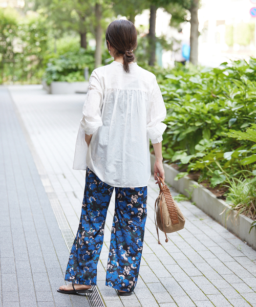 IENA（イエナ）の「コットンシルクバックギャザーシャツ（シャツ