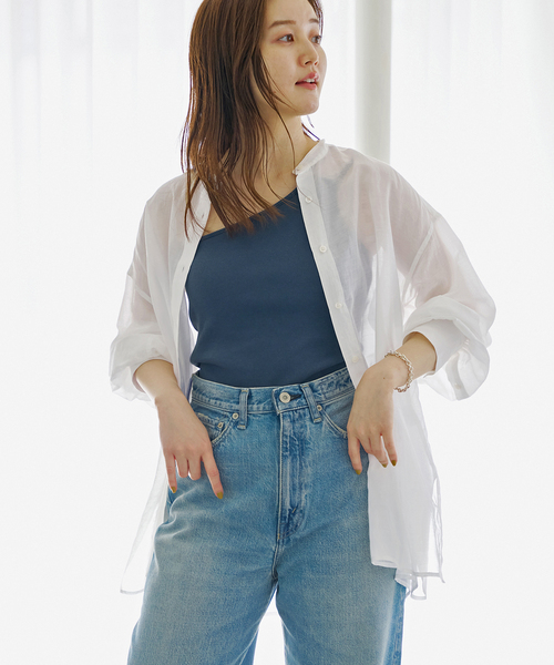 IENA（イエナ）の「コットンシルクバックギャザーシャツ（シャツ/ブラウス・レディース・ホワイト/ピンク/エメラルドブルー・36/38）」の18枚目の写真