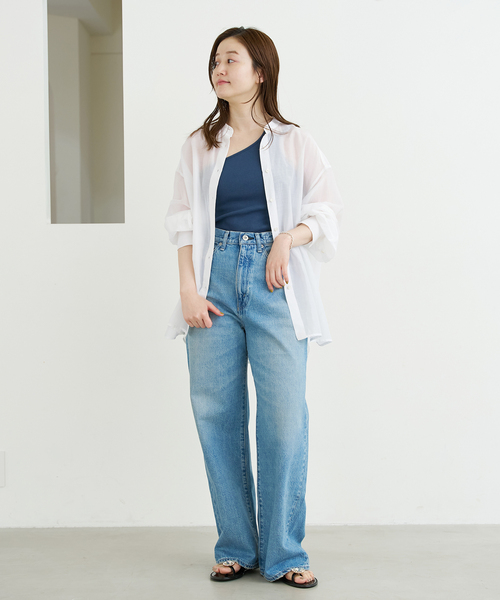 IENA（イエナ）の「コットンシルクバックギャザーシャツ（シャツ/ブラウス・レディース・ホワイト/ピンク/エメラルドブルー・36/38）」の19枚目の写真