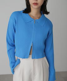 FREE'S MART | ［ＷＥＢ限定］襟付きジップニットカーディガン(ニット/セーター)