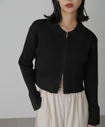 FREE'S MART | ［ＷＥＢ限定］襟付きジップニットカーディガン(ニット/セーター)