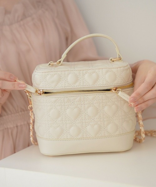 オリジナルハートキルティングハンドバッグ le reve vaniller le reve vaniller ショルダーバッグ バッグ オリジナル ハート