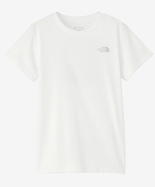THE NORTH FACE(ザノースフェイス)の「THE NORTH FACE/ザ・ノース・フェイス S/S SQUARE MOUNTAIN LOGO プリントTシャツ NTW32377(Tシャツ/カットソー・レディース・ホワイト/ブラック・M/L/XL)」の3枚目の写真