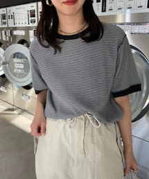 [HEALTHKNIT/ヘルスニット] 別注 クルーネック ワッフル ショートスリーブカットソー