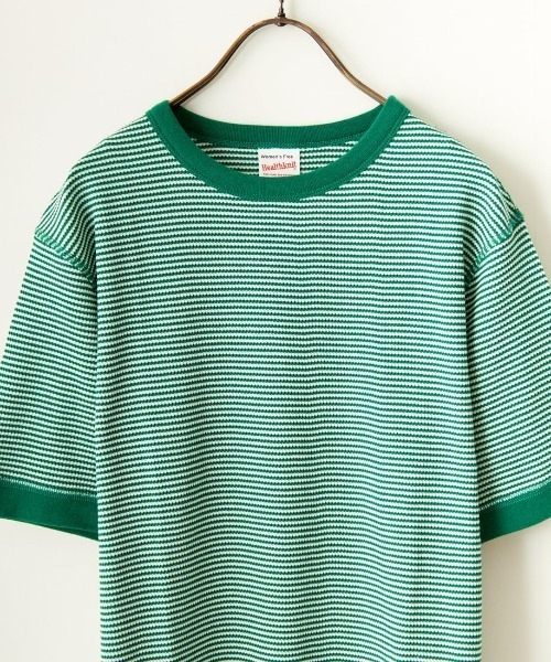 Healthknit（ヘルスニット）の「[HEALTHKNIT/ヘルスニット] 別注 クルーネック ワッフル ショートスリーブカットソー（Tシャツ/カットソー・レディース・ホワイト/グリーン/レッド/ブラック・F）」の10枚目の写真