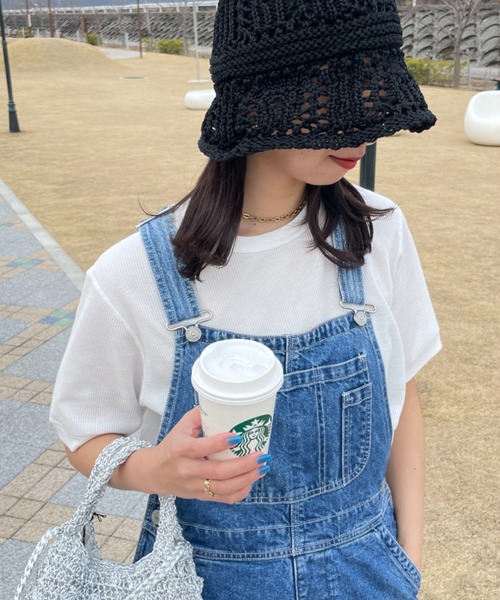 Healthknit（ヘルスニット）の「[HEALTHKNIT/ヘルスニット] 別注 クルーネック ワッフル ショートスリーブカットソー（Tシャツ/カットソー・レディース・ホワイト/グリーン/レッド/ブラック・F）」の18枚目の写真