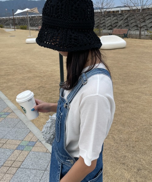 Healthknit（ヘルスニット）の「[HEALTHKNIT/ヘルスニット] 別注 クルーネック ワッフル ショートスリーブカットソー（Tシャツ/カットソー・レディース・ホワイト/グリーン/レッド/ブラック・F）」の19枚目の写真