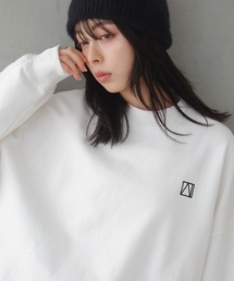 ロゴ刺繍オーバースウェット