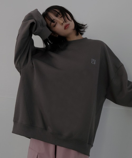 ロゴ刺繍オーバースウェット（スウェット）｜LIAN（リアン）