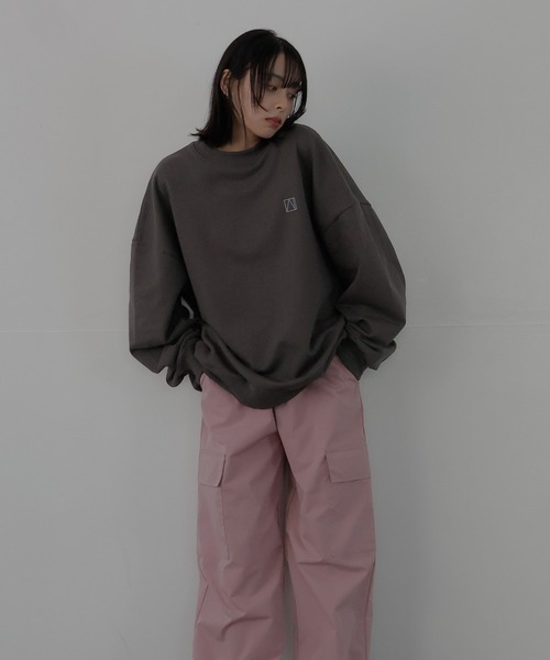 ロゴ刺繍オーバースウェット（スウェット）｜LIAN（リアン）